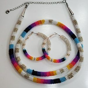 Authentic Native American Beaded Necklade Set